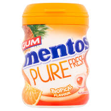 Mentos Pure Fresh Tropical Gum 35 Pieces 70g
