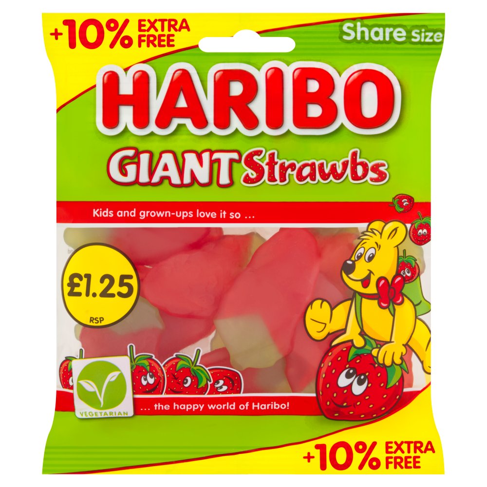 Haribo Giant Strawbs Share Size 154g