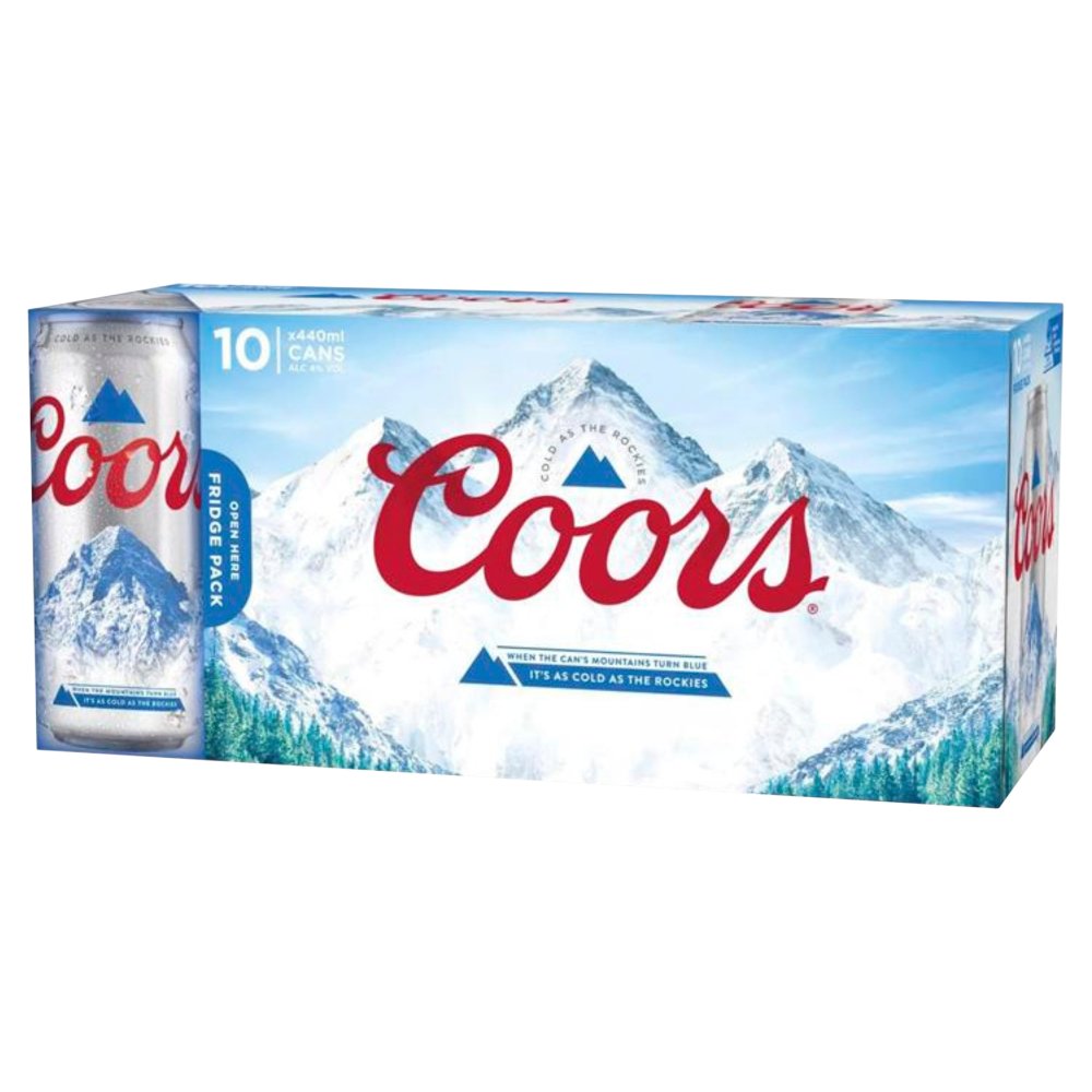 Coors Light Lager 440ml multipacks 10
