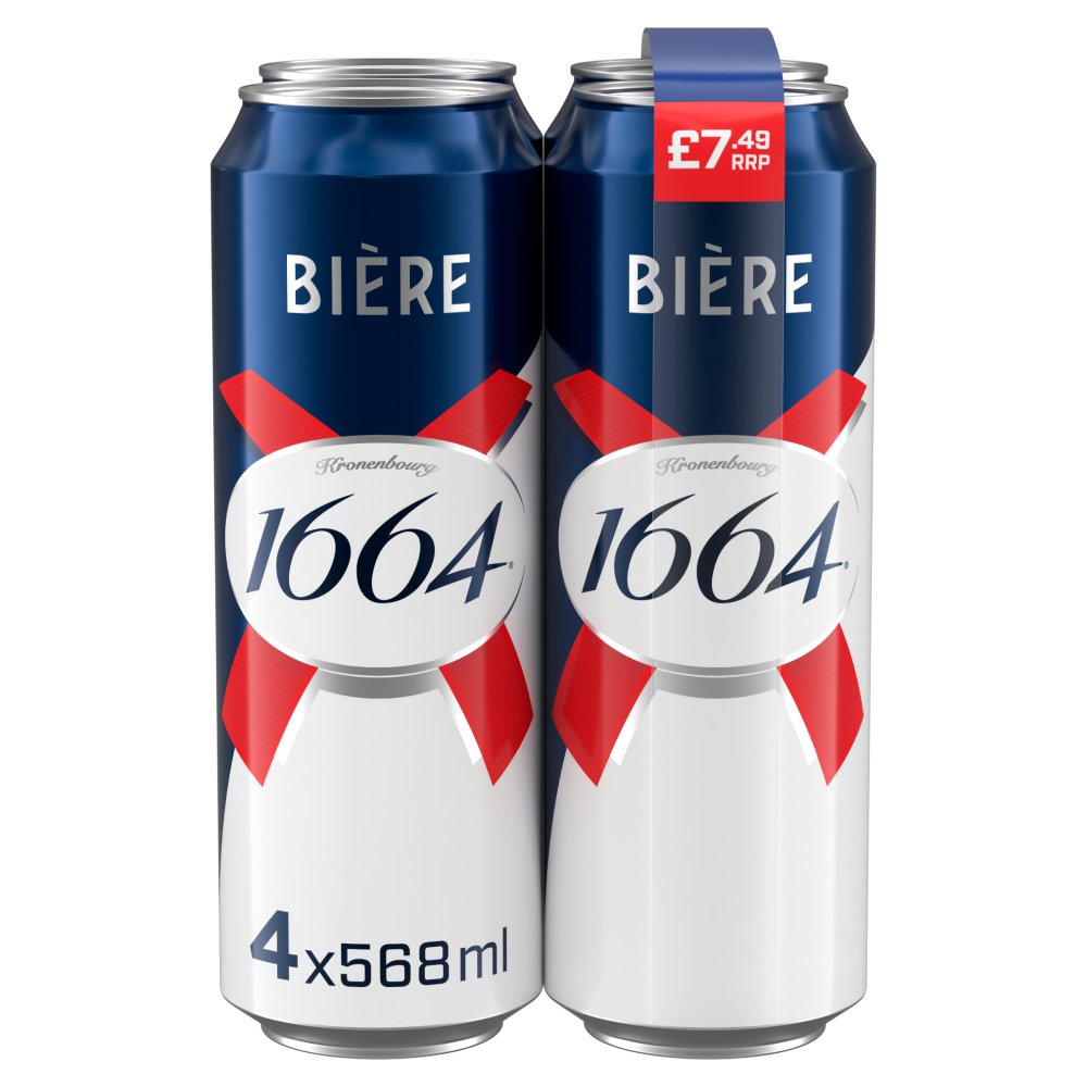 Kronenbourg 1664 Bière Blonde Beer (4 x 568ml) pint