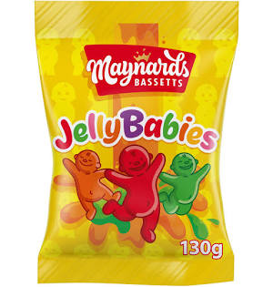 Maynards Bassetts Jelly Babies Sweets Bag 130g