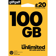 giffgaff £20 100GB Sim Card