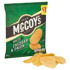 McCoys - Cheddar & Onion Sharing Crisps - 65g
