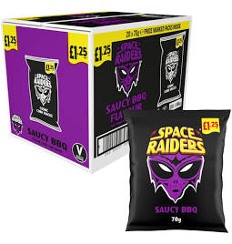 Space Raiders Saucy BBQ Flavour Cosmic Corn Snacks 70g