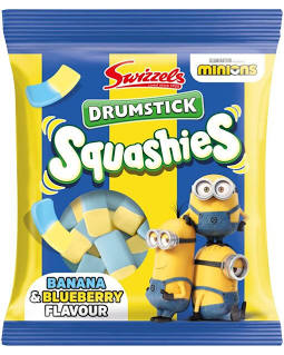 Swizzels Squashies Minions Drumstick Banana & Blueberry 110g