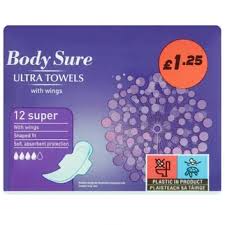 Jack’s BodySure Ultra Sanitary Towel with Wings (12 Pads)