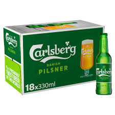 Carlsberg Danish Pilsner Lager Beer Bottle 18x330ml