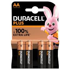 Duracell Plus AA Batteries (4 Pack)