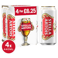 Stella Artois Belgium Premium Lager Beer (440ml)