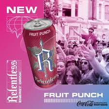 Relentless Fruit Punch Energy Drink, 500ml
