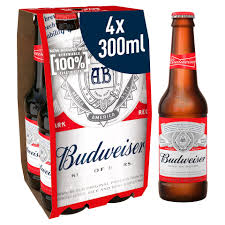 Budweiser Beer (4 x 300ml)