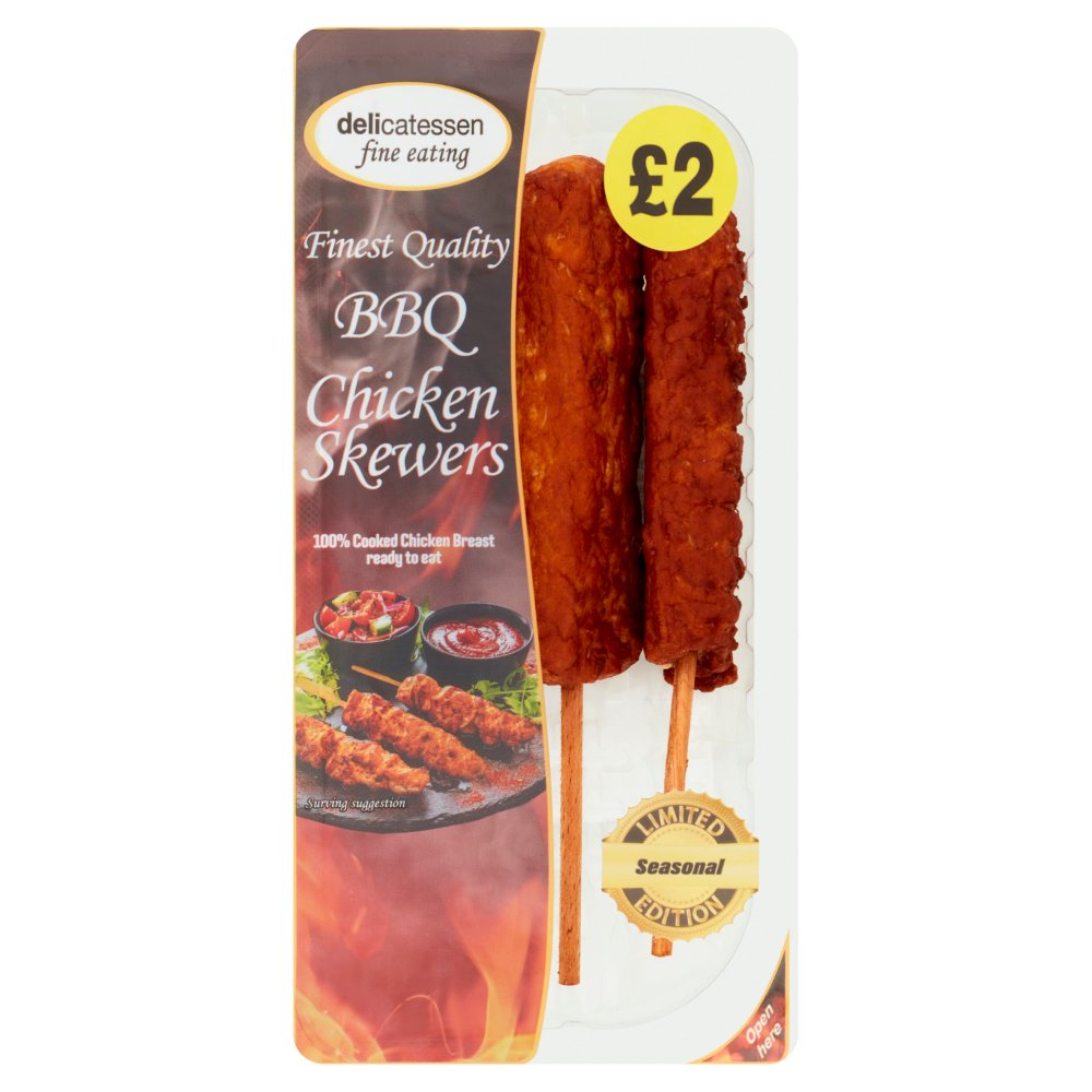 Delicatessen Fine Eating BBQ Chicken Skewers (120g)