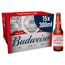 Budweiser Limited Edition Lager Beer (15 x 300ml)