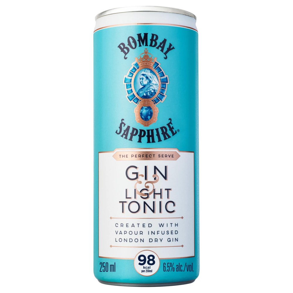 Bombay Sapphire Gin & Light Tonic (250ml)