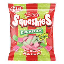 Swizzels Drumstick Squashies Sour Cherry & Apple Flavour Bag (120g)