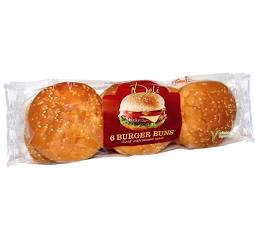 Deli Continental 6 Plain Burger Buns - Pack of 8