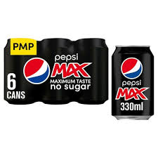 Pepsi - Max No Sugar Cola Cans - 6x330ml