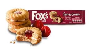 Fox - Favourites Jam 'N' Cream Raspberry & Vanilla - 150G