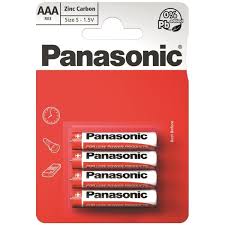 Panasonic Zinc Carbon AAA Batteries (4 Pack)