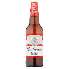 Budweiser Lager Beer Bottle 660ml