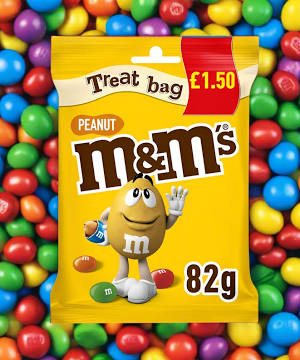 M&M's Peanut Chocolate Treat Bags 82g