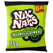 Nik Naks Scampi 'N' Lemon 75g