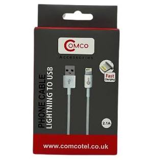 Comco Lightning To USB Cable 2m - 2.1A Online