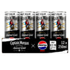 Captain Morgan Original Spiced Gold and Pepsi Max Ready To Drink 12x250ml PMP 5% Vol Cans