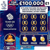 National Lottery 100,000 Paris Scratch Card