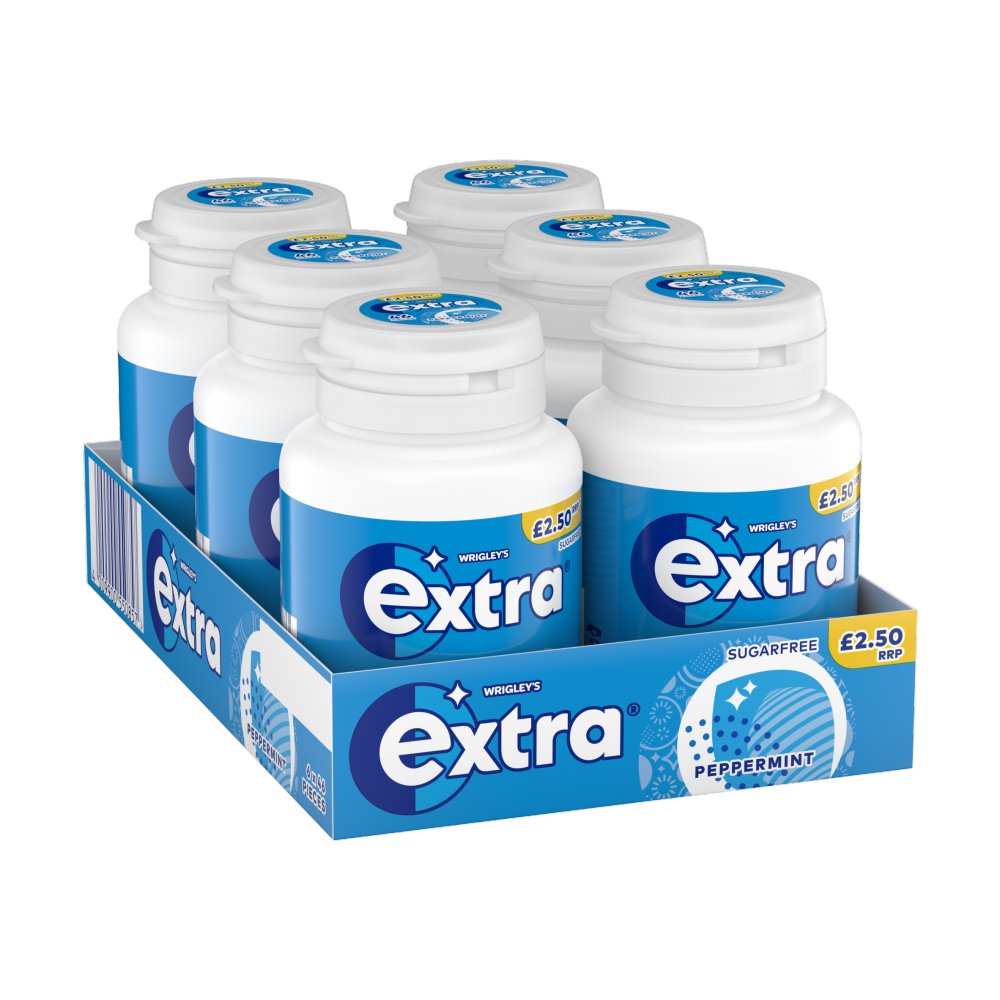 Extra Peppermint Sugarfree Chewing Gum Bottle