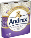 Andrex Supreme Quilts Toilet Tissue 9 Rolls